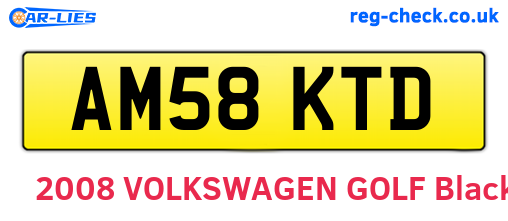 AM58KTD are the vehicle registration plates.