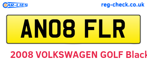 AN08FLR are the vehicle registration plates.