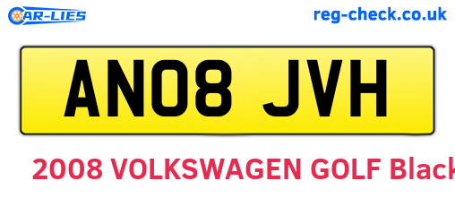 AN08JVH are the vehicle registration plates.