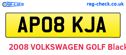 AP08KJA are the vehicle registration plates.