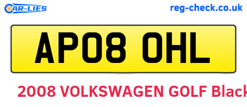 AP08OHL are the vehicle registration plates.