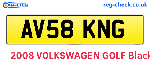 AV58KNG are the vehicle registration plates.