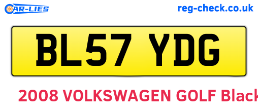 BL57YDG are the vehicle registration plates.