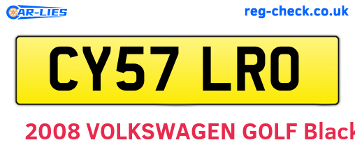 CY57LRO are the vehicle registration plates.