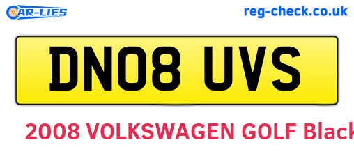 DN08UVS are the vehicle registration plates.