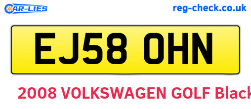 EJ58OHN are the vehicle registration plates.