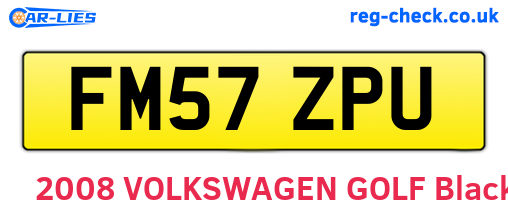FM57ZPU are the vehicle registration plates.