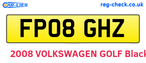 FP08GHZ are the vehicle registration plates.