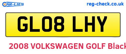 GL08LHY are the vehicle registration plates.
