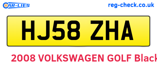 HJ58ZHA are the vehicle registration plates.