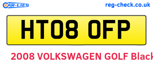 HT08OFP are the vehicle registration plates.