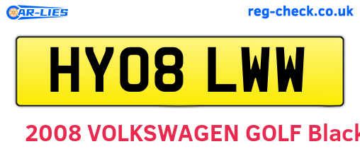 HY08LWW are the vehicle registration plates.
