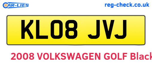 KL08JVJ are the vehicle registration plates.