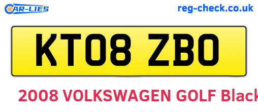 KT08ZBO are the vehicle registration plates.