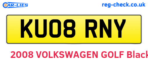 KU08RNY are the vehicle registration plates.
