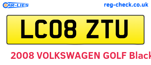 LC08ZTU are the vehicle registration plates.
