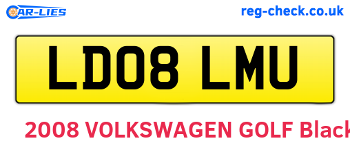 LD08LMU are the vehicle registration plates.