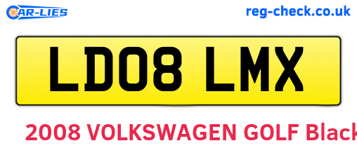 LD08LMX are the vehicle registration plates.