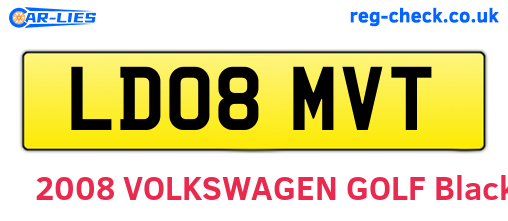 LD08MVT are the vehicle registration plates.