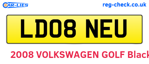 LD08NEU are the vehicle registration plates.