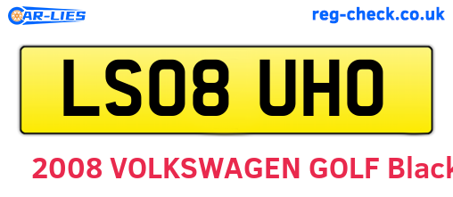 LS08UHO are the vehicle registration plates.