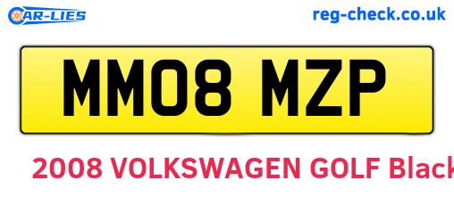 MM08MZP are the vehicle registration plates.