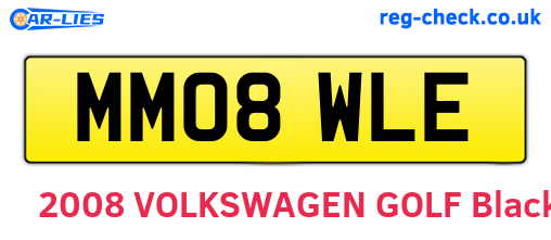MM08WLE are the vehicle registration plates.