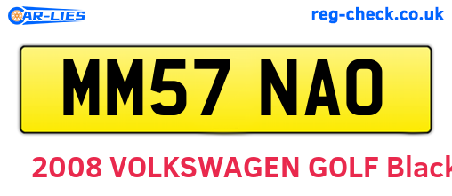 MM57NAO are the vehicle registration plates.