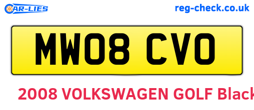 MW08CVO are the vehicle registration plates.