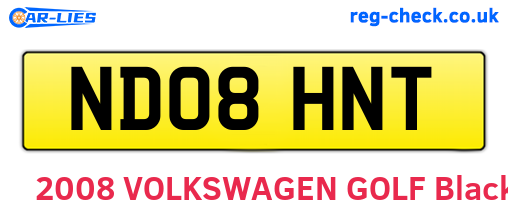 ND08HNT are the vehicle registration plates.