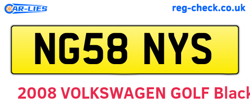 NG58NYS are the vehicle registration plates.
