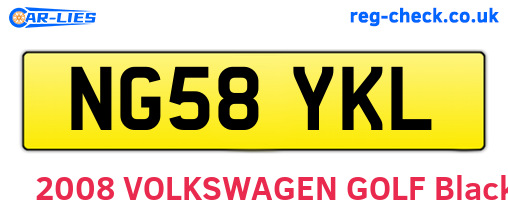 NG58YKL are the vehicle registration plates.