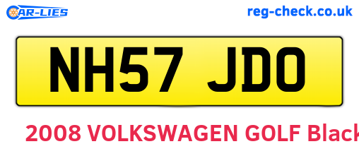 NH57JDO are the vehicle registration plates.