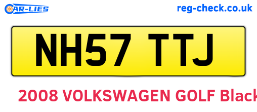 NH57TTJ are the vehicle registration plates.