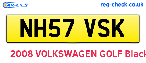 NH57VSK are the vehicle registration plates.