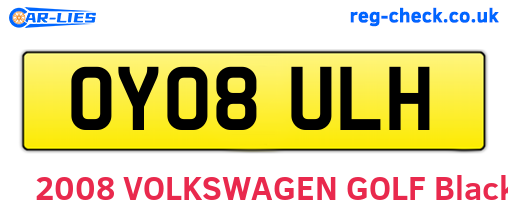 OY08ULH are the vehicle registration plates.