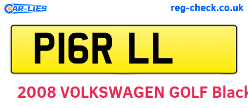 P16RLL are the vehicle registration plates.