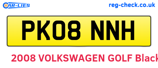 PK08NNH are the vehicle registration plates.