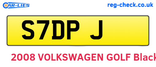 S7DPJ are the vehicle registration plates.
