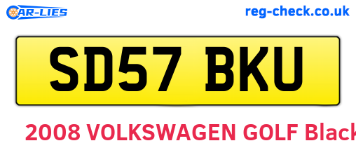 SD57BKU are the vehicle registration plates.