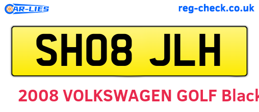 SH08JLH are the vehicle registration plates.