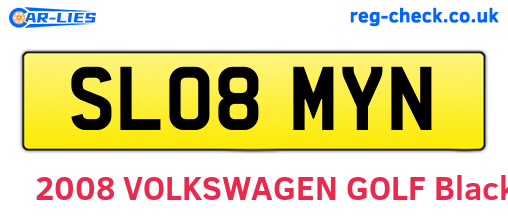 SL08MYN are the vehicle registration plates.