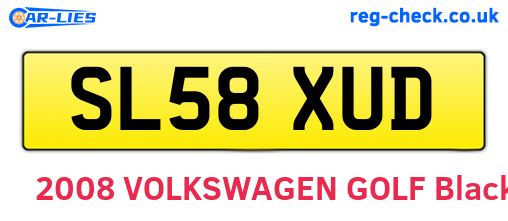 SL58XUD are the vehicle registration plates.