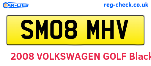 SM08MHV are the vehicle registration plates.
