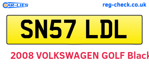 SN57LDL are the vehicle registration plates.