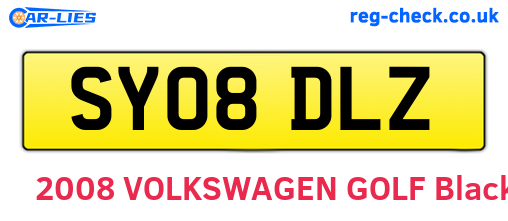 SY08DLZ are the vehicle registration plates.