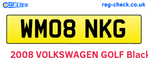 WM08NKG are the vehicle registration plates.