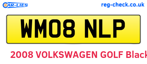 WM08NLP are the vehicle registration plates.