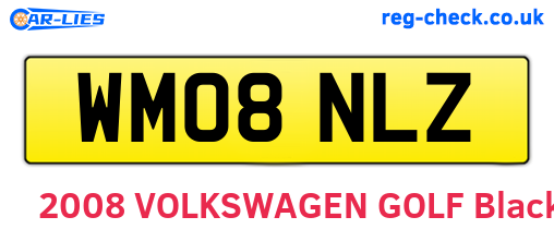WM08NLZ are the vehicle registration plates.