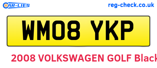 WM08YKP are the vehicle registration plates.